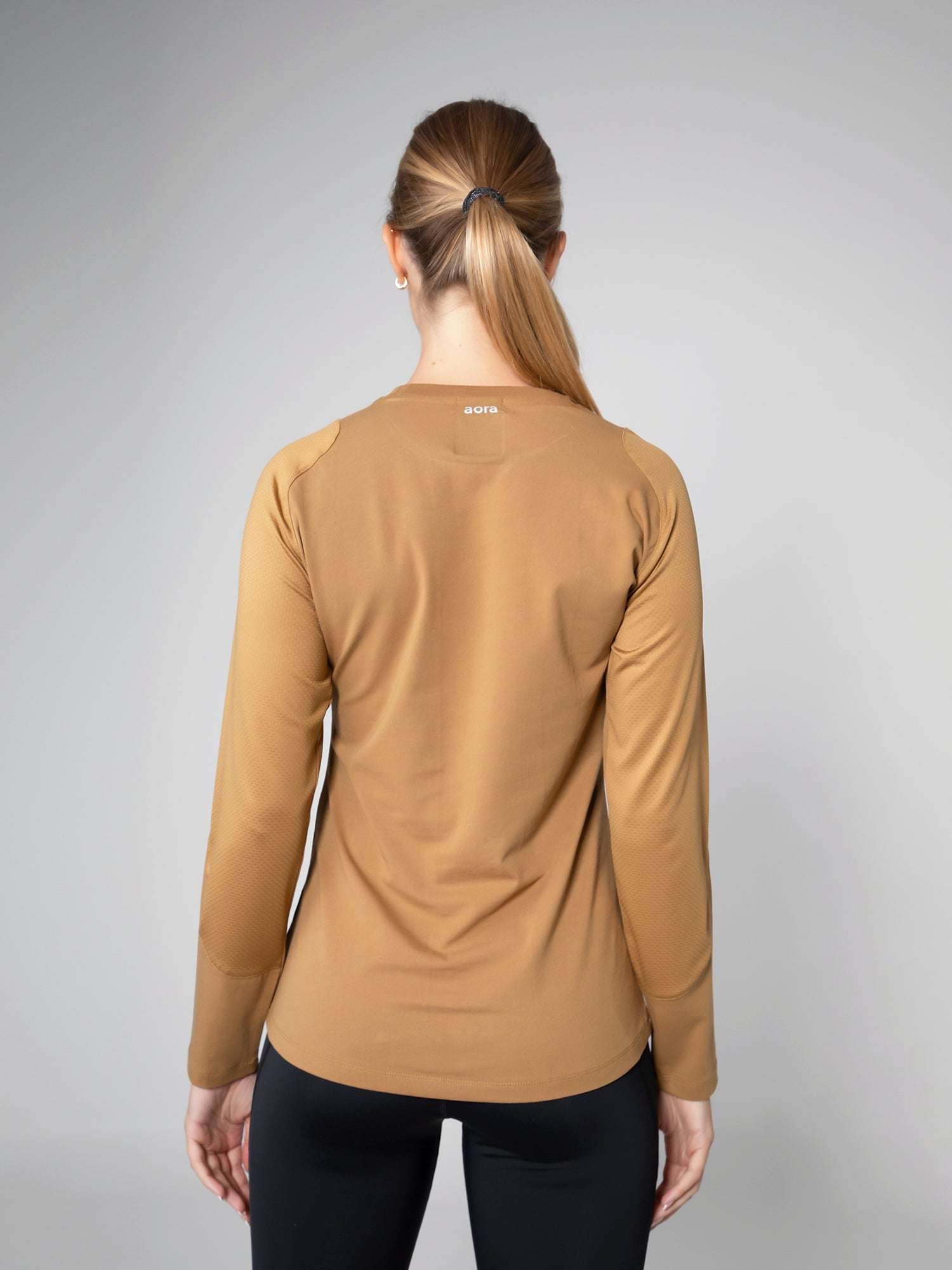 KANZEI LONGSLEEVE - CARAMEL For Women - Aora Athliesure Shop online in Dubai
