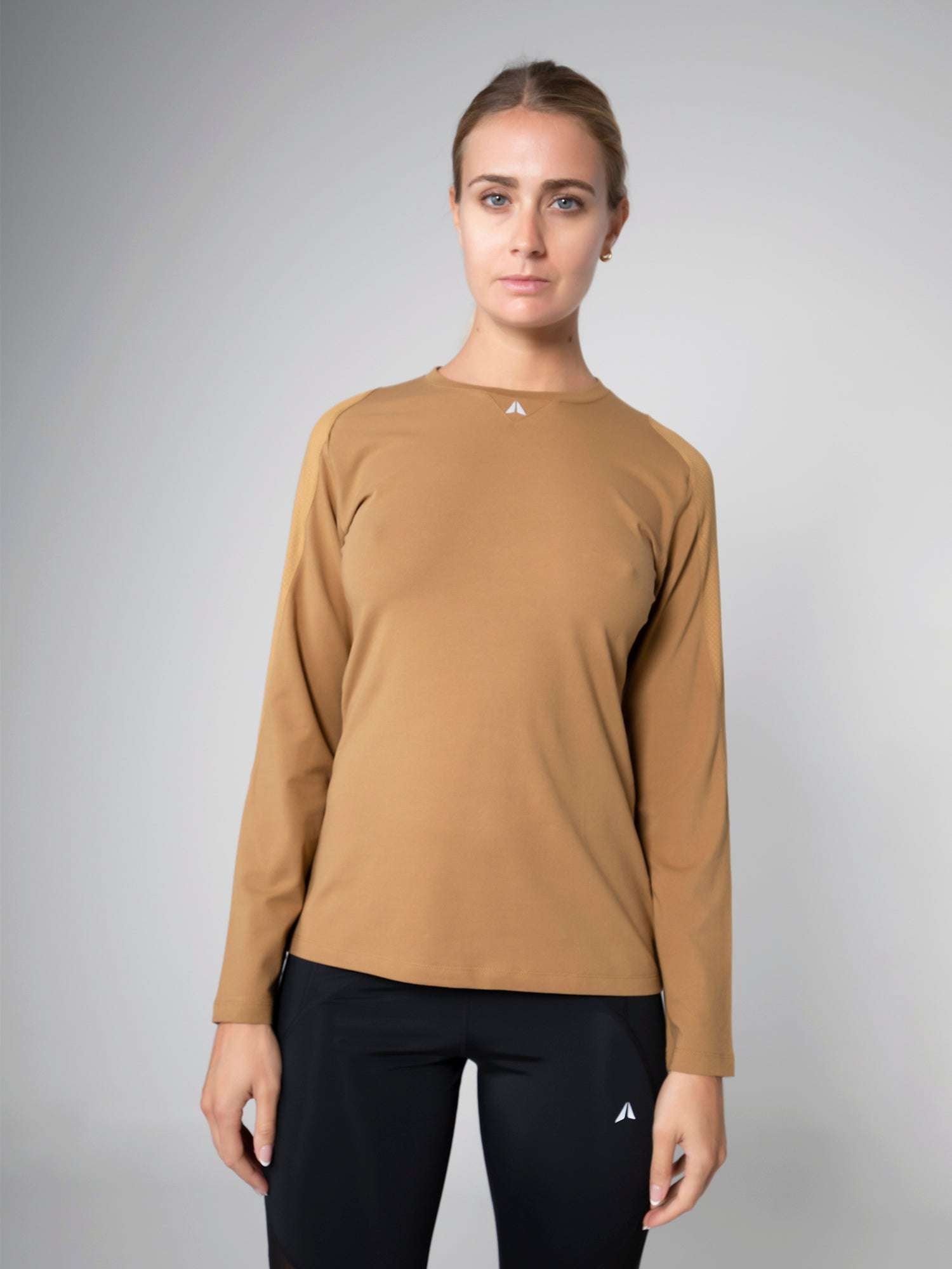 KANZEI LONGSLEEVE - CARAMEL For Women - Aora Athliesure Shop online in Dubai