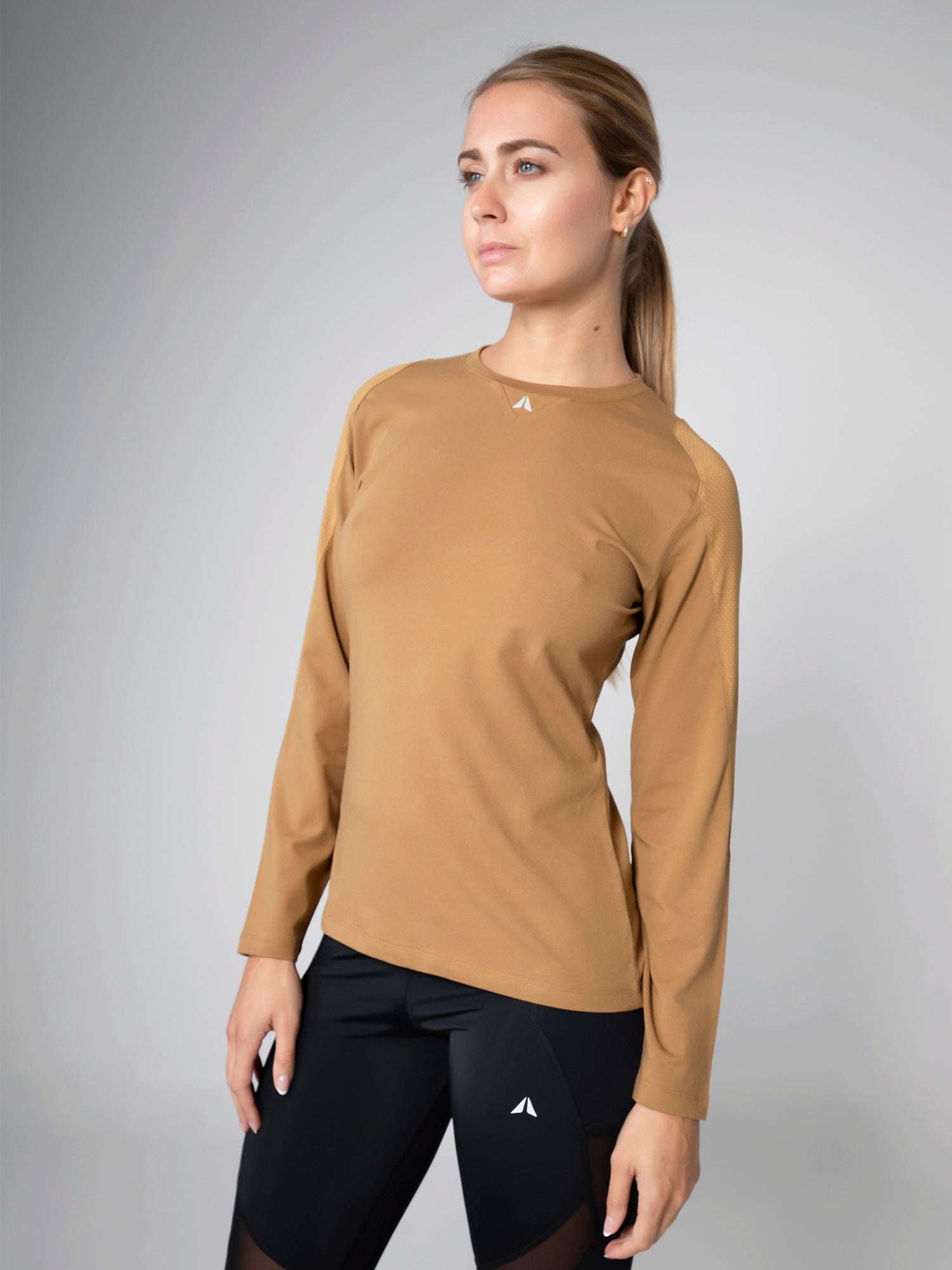 KANZEI LONGSLEEVE - CARAMEL For Women - Aora Athliesure Shop online in Dubai